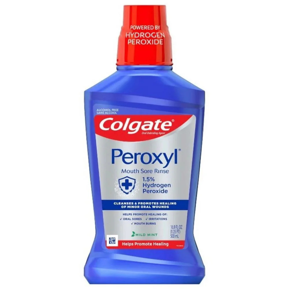 NEW Colgate Peroxyl Mouth Sore Rinse Mild Mint - 16.9 fl oz